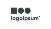A minimalist logo with a dark square, two circles, and the text logolpsum below the shapes in lowercase letters—ideal for a Mobile Notary Services New Jersey brand seeking a modern look.