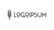 Minimalist logo featuring a stylized feather icon on the left and LOGOIPSUM in modern, geometric font on the right, ideal for Mobile Notary Services New Jersey, all in dark gray on a transparent background.